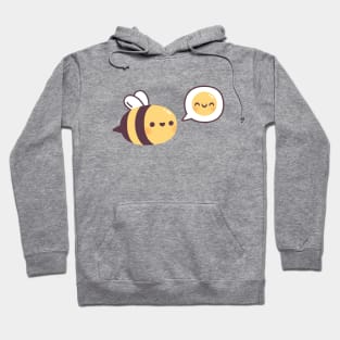 Cute Bee Be Happy Emoji Doodle Hoodie